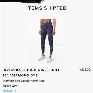 Like new! Lululemon leggings size 6